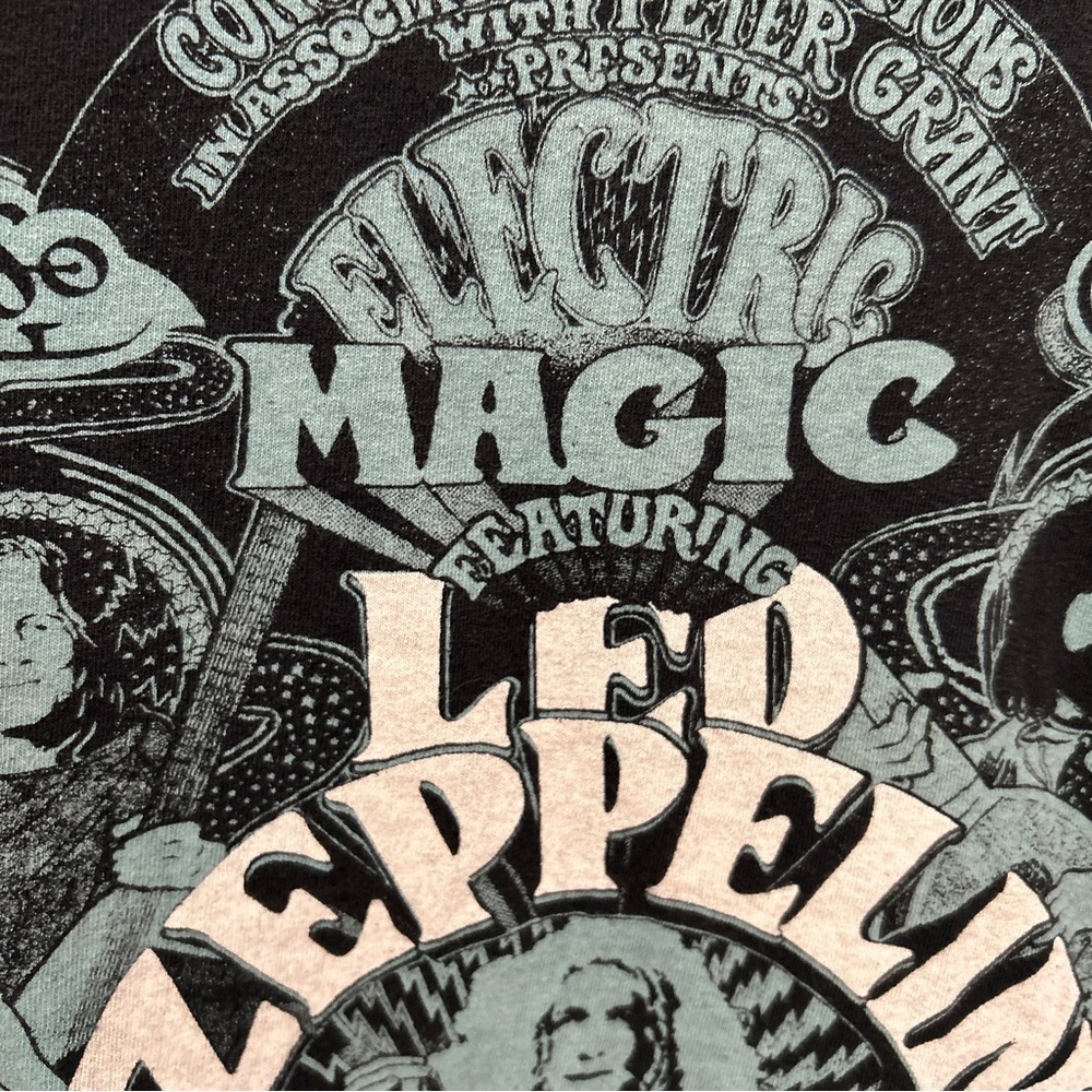 Led Zeppelin Black And Blue 2011 Concert Style Graphic Tee Sz Small - “Jolene” - Picture 9 of 16